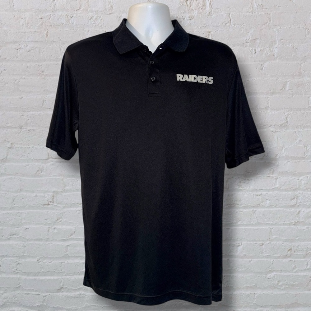 Las Vegas Raiders Fanatics Performance Polo Shirt Black Men’s Large NFL